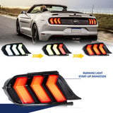 2015-2022 Ford Mustang S650 Style Tail Lights RGB DRL Animation