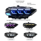 2018-2023 Ford Mustang RGB S650 Style Headlights - Flow Series