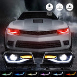 RGB Dual Beam Headlights For Chevrolet Camaro 5th Gen 2014 2015